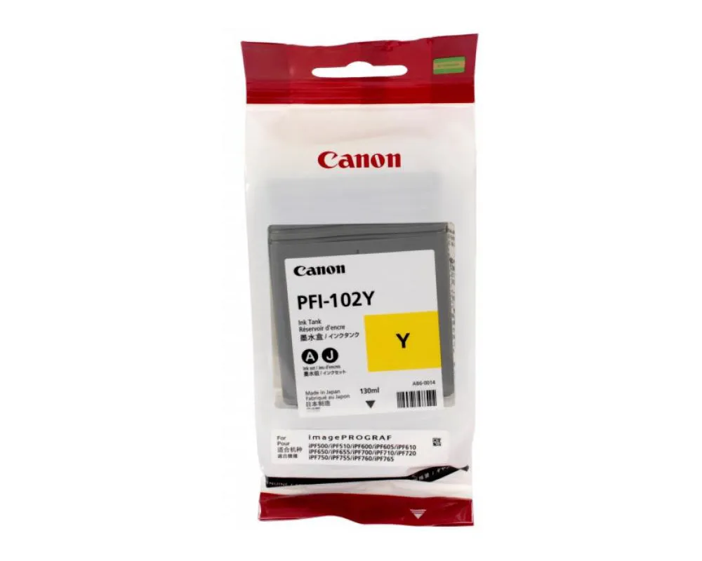 Картридж Canon PFI-102Y чернильный №102 желтый