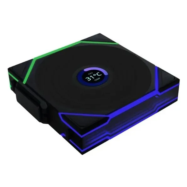 Кулер для корпуса Lian Li UNI FAN TL WIRELESS LCD 140 REVERSE BLADE Black G99.14RTLLCD1W1B.00
