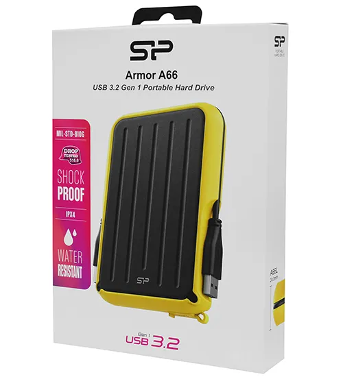 Внешний жесткий диск 5 TB Silicon Power A66 SP050TBPHD66LS3Y yellow