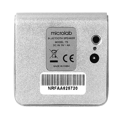 Портативная колонка Bluetooth Microlab T5 Серебро