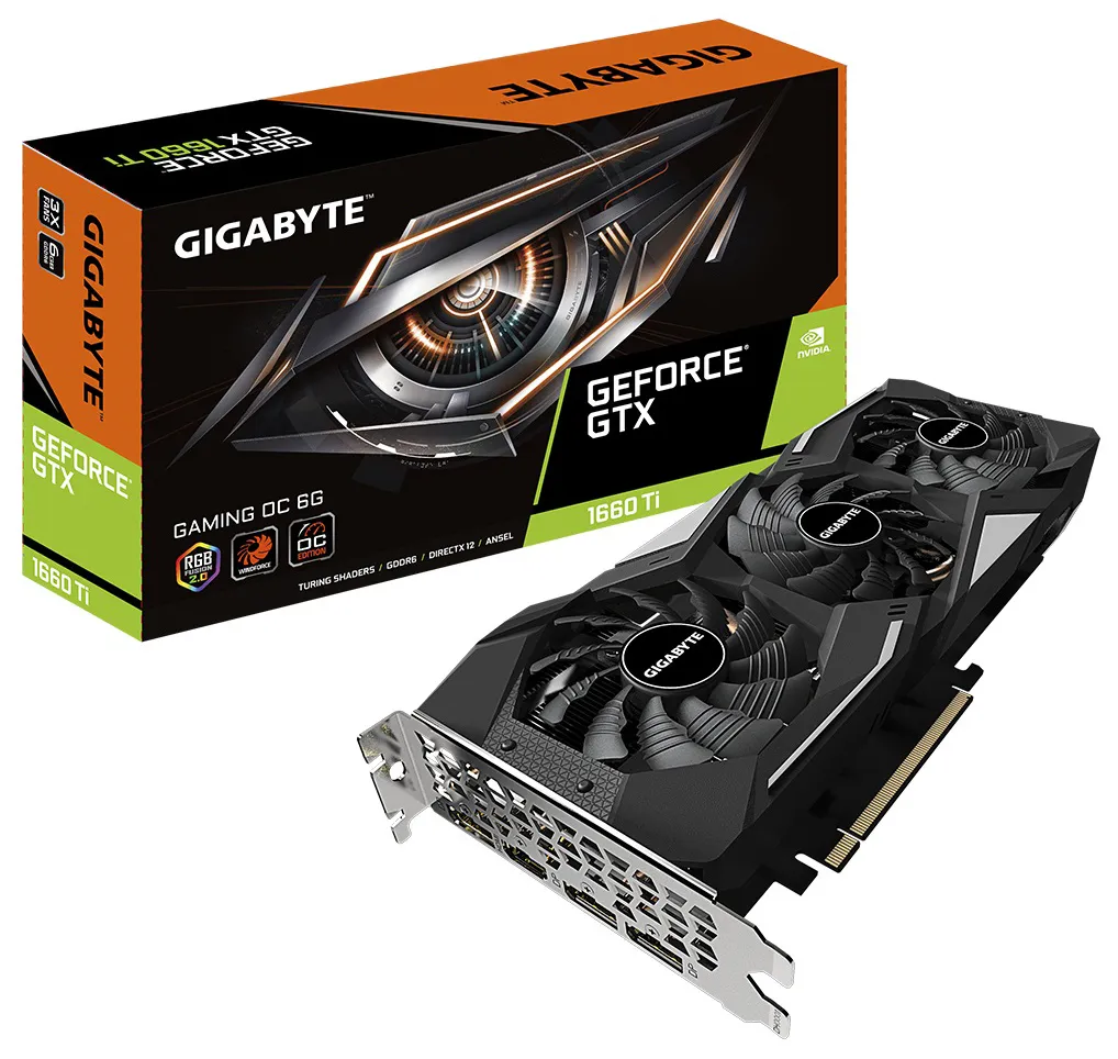 Видеокарта 6GB Gigabyte GTX 1660 Ti GV-N166TGAMING OC-6GD