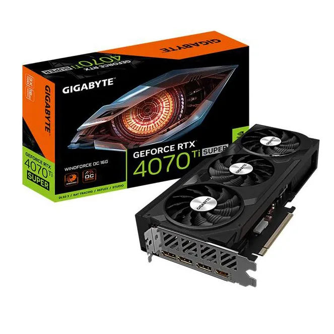 Видеокарта 16Gb Gigabyte RTX4070Ti SUPER WINDFORCE OC 16G GV-N407TSWF3OC-16GD