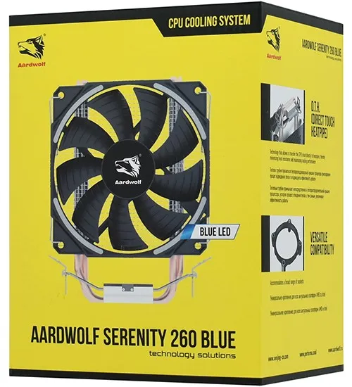 Кулер для процессора Aardwolf SERENITY 260 BLUE