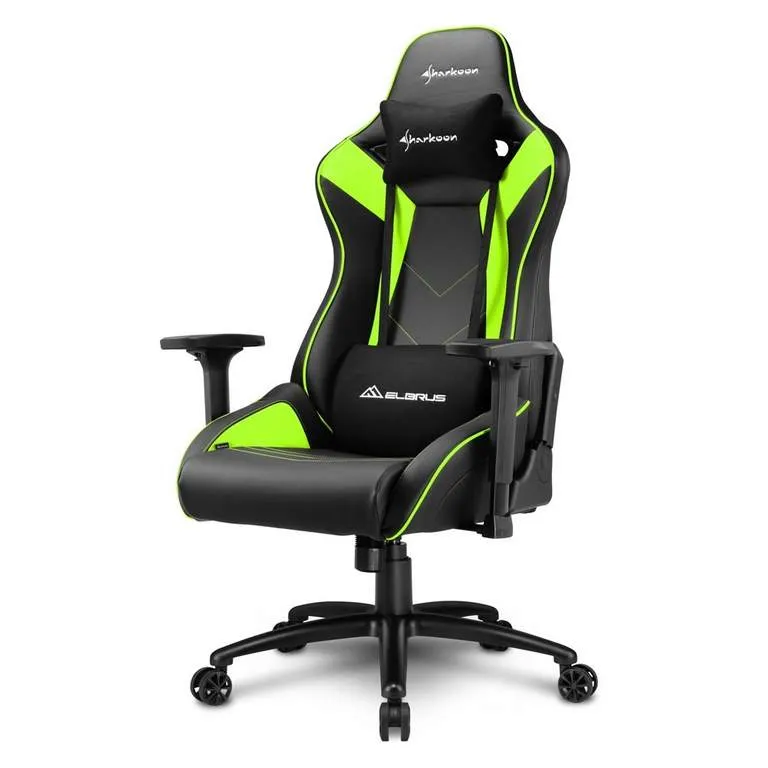 Игровое компьютерное кресло Sharkoon Elbrus 3 Black/Green