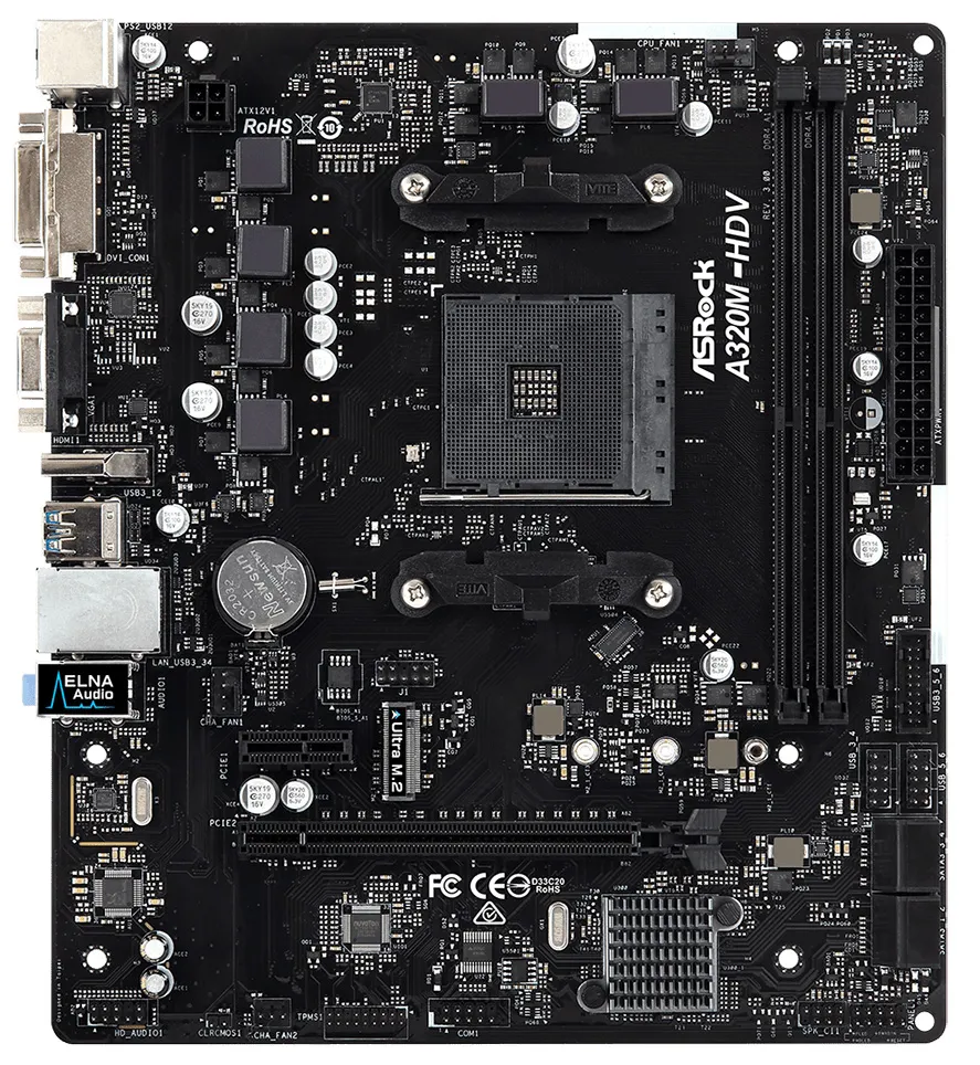 Материнская плата ASRock A320M-HDV R3.0