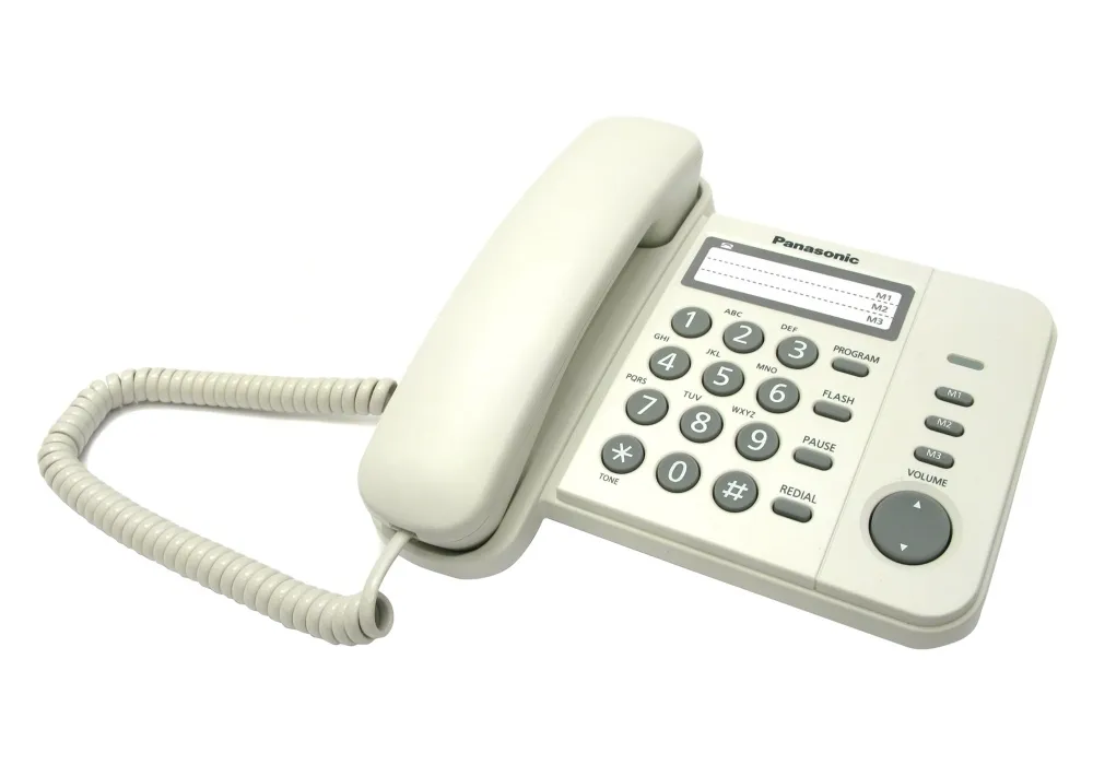 Телефон проводной Panasonic KX-TS2352RUW