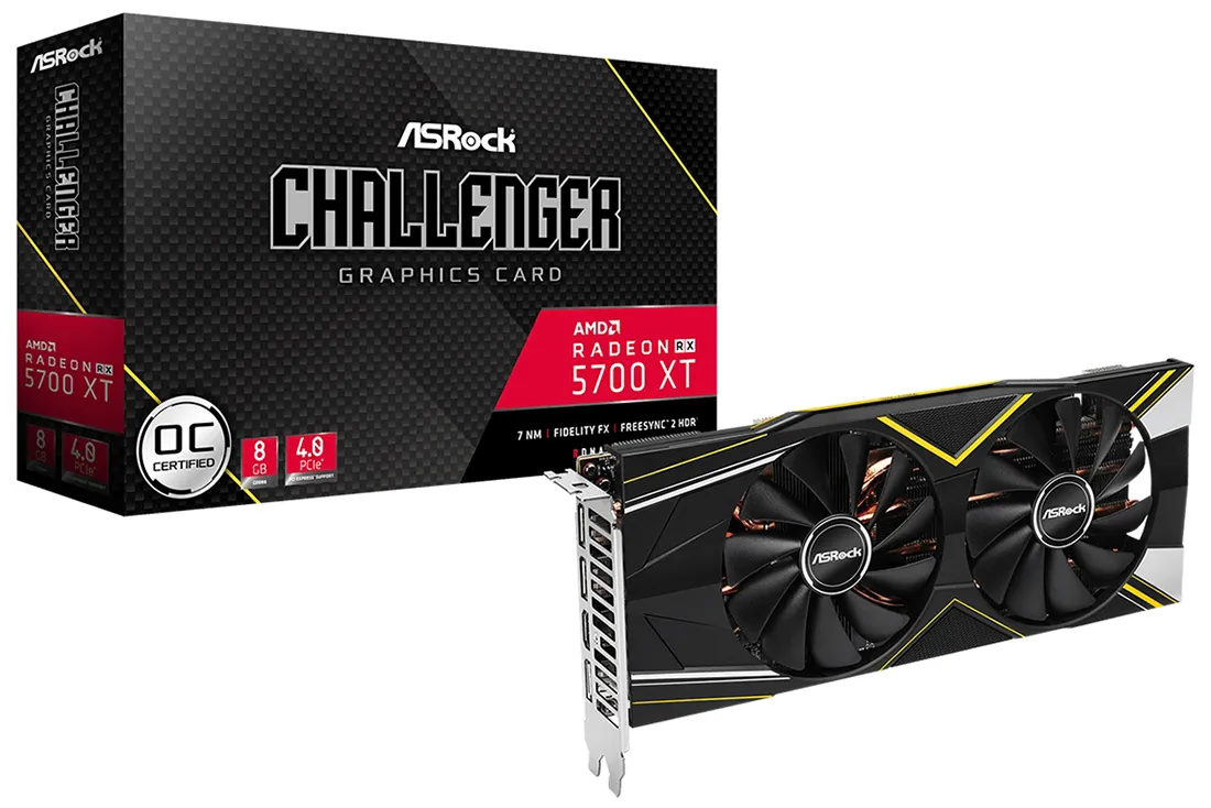 Видеокарта 8 GB ASRock RX 5700 Challenger D OC CLD8GO