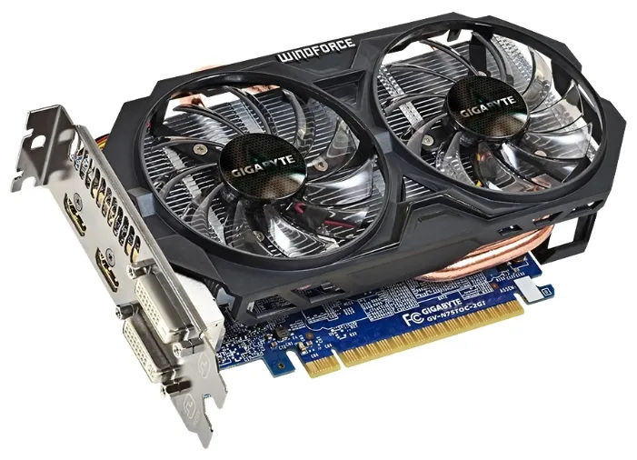 Видеокарта 1 GB Gigabyte nVidia GeForce GTX750TiGV-N75TOC-1GI