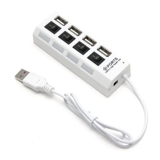 Расширитель USB Deluxe DUH4004WH Белый
