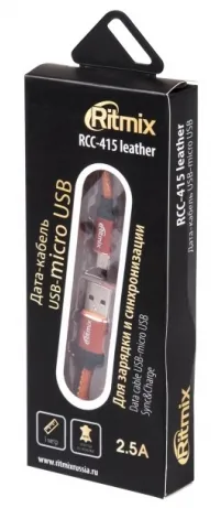 Кабель Ritmix RCC-415 MicroUSB-USB