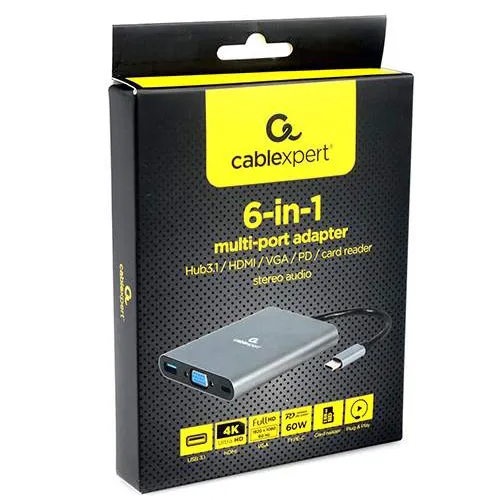 USB Hub Cablexpert A-CM-COMBO6-01