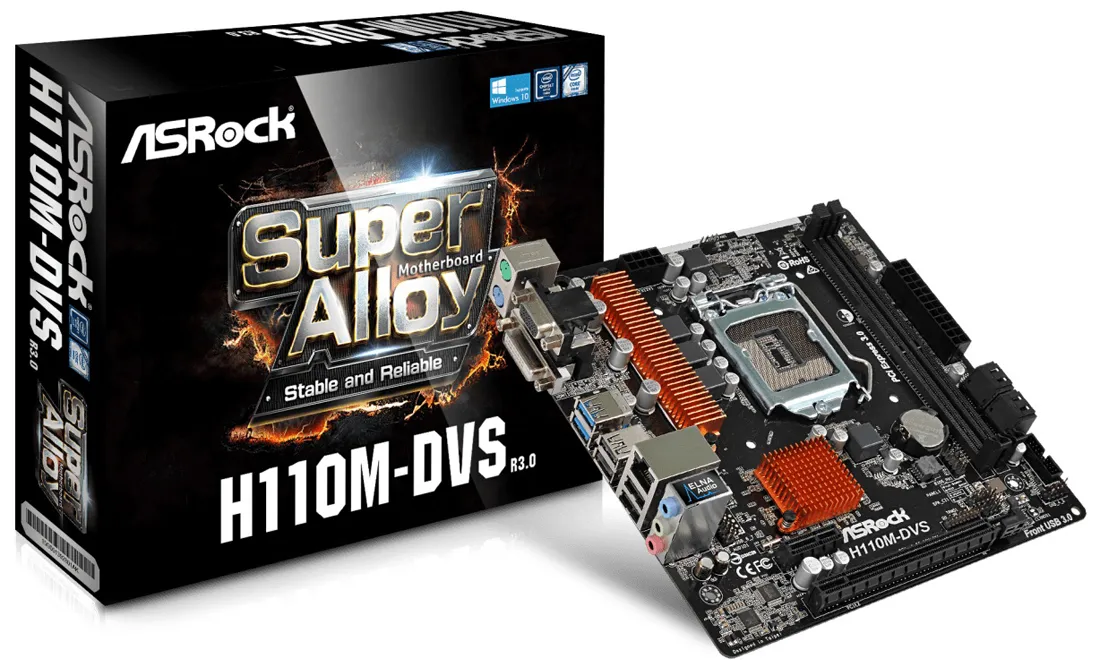 Материнская плата ASRock H110M-DVS R3.0
