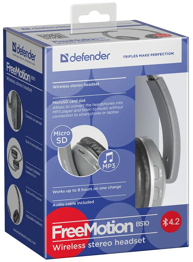 Наушники Defender FreeMotion B510 Темно-серый