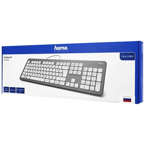 Клавиатура Hama KC-700 silver/white