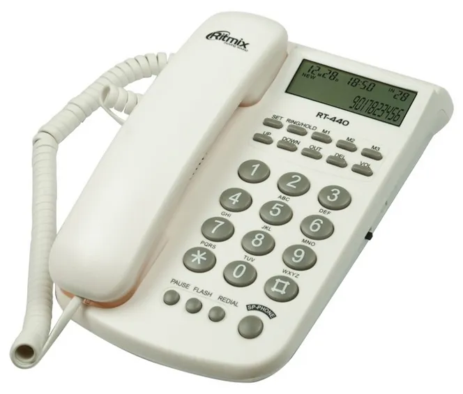 Телефон проводной Ritmix RT-440 Белый
