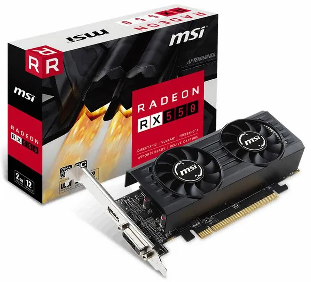 Видеокарта 2GB MSI Radeon RX 550 2GT LP OC