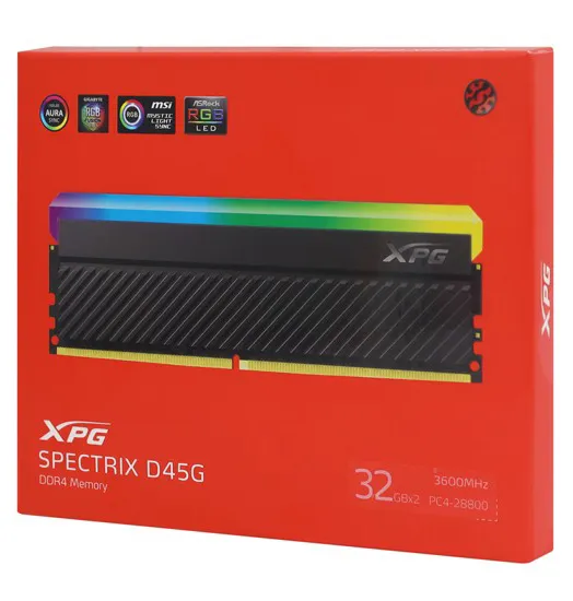 Оперативная память 64 GB kit ADATA XPG SPECTRIX D45 RGB AX4U360032G18I-DCBKD45G