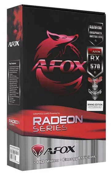 Видеокарта 8 GB Afox RX 570 AFRX570-8192D5H3-V2