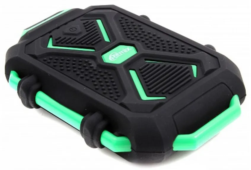 Внешний аккумулятор Ritmix RPB-10407LST Чёрно-зелёный