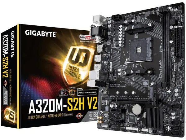 Материнская плата Gigabyte GA-A320M-S2H 1.2 GAA32MS2H-00-G12