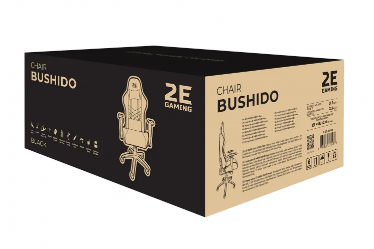 Игровое кресло 2E GAMING Chair BUSHIDO Black/Black