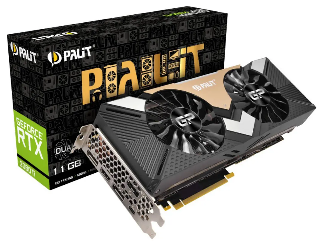 Видеокарта 11 GB Palit RTX 2080Ti Dual Fan NE6208T020LC-150A