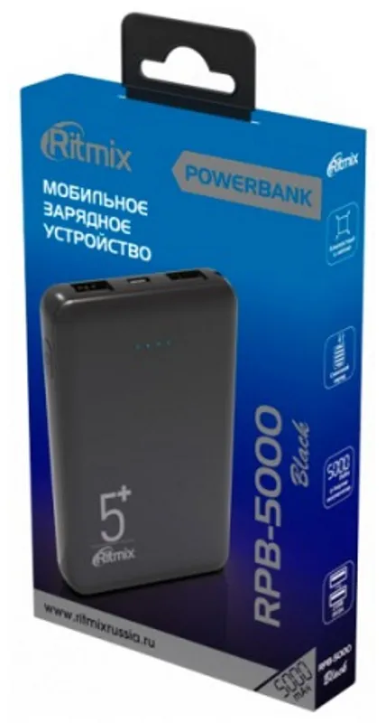 Внешний аккумулятор Ritmix RPB-5000 Черный