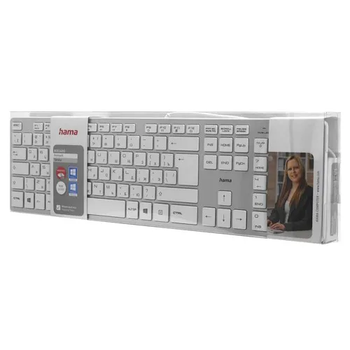 Клавиатура Hama Rossano White-Silver