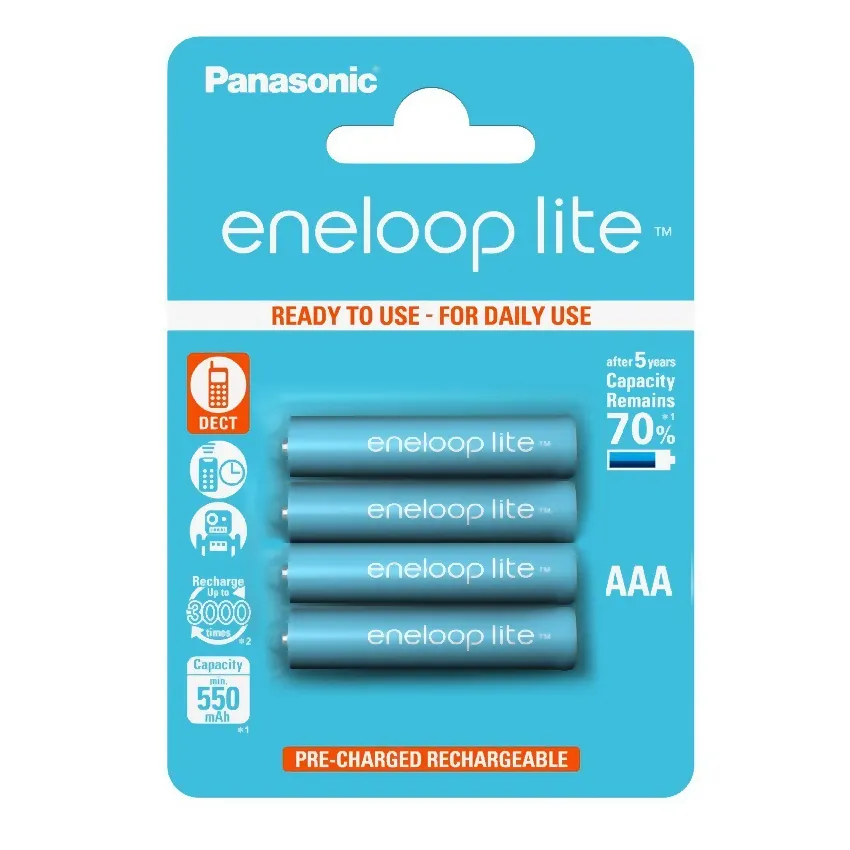 Аккумулятор Panasonic Eneloop Lite AAA 550 mAh BK-4LCCE/4BE