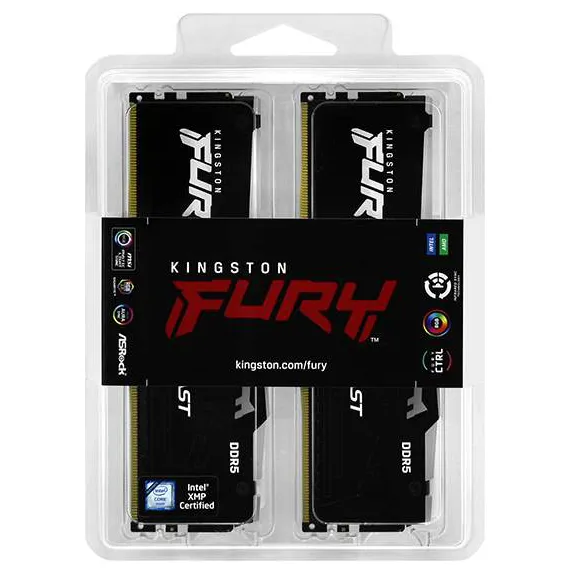 Оперативная память 64 GB kit Kingston Fury Beast RGB KF560C40BBAK2-64