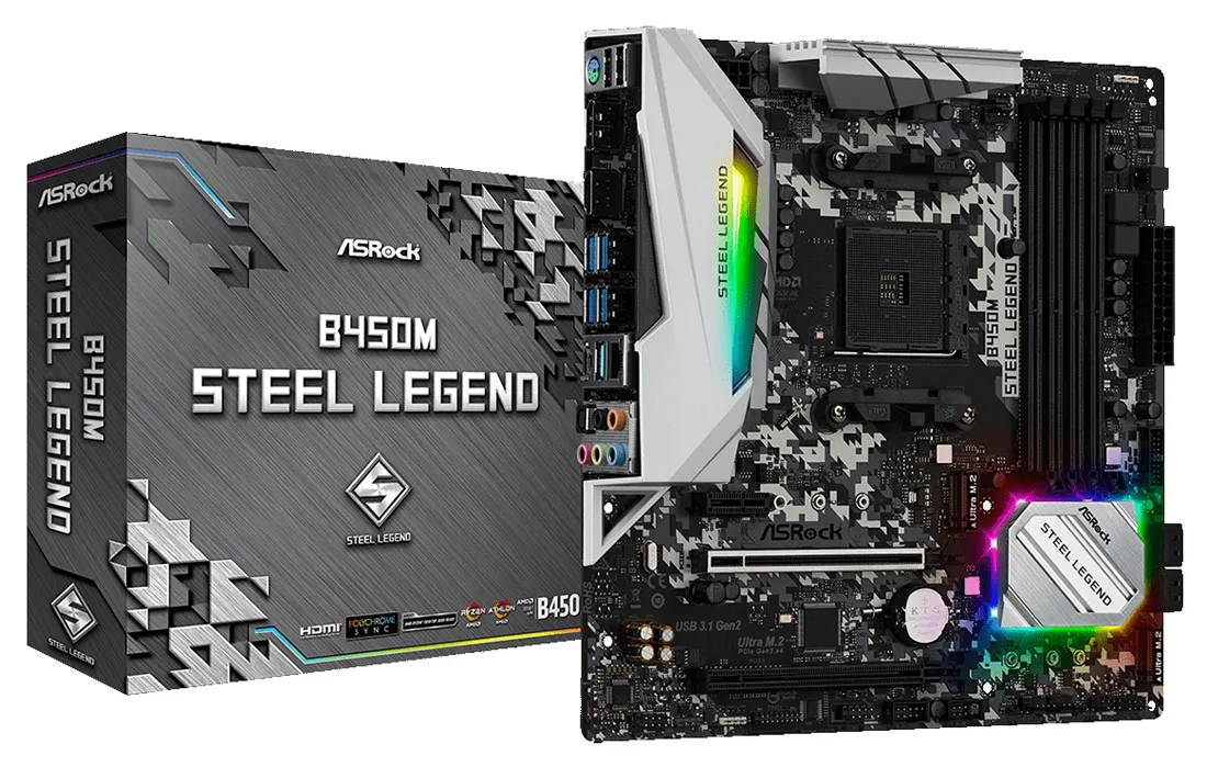 Материнская плата ASRock B450M STEEL LEGEND