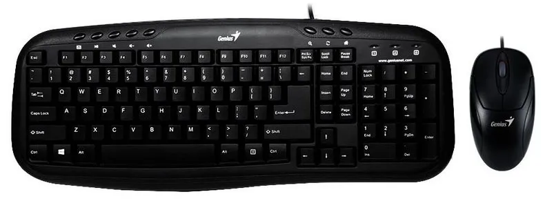 Комплект Клавиатура + Мышь Genius KM-210 Чёрный
