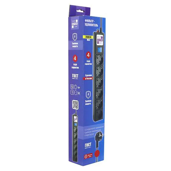 Сетевой фильтр Power Cube SPG6-B5M Черный