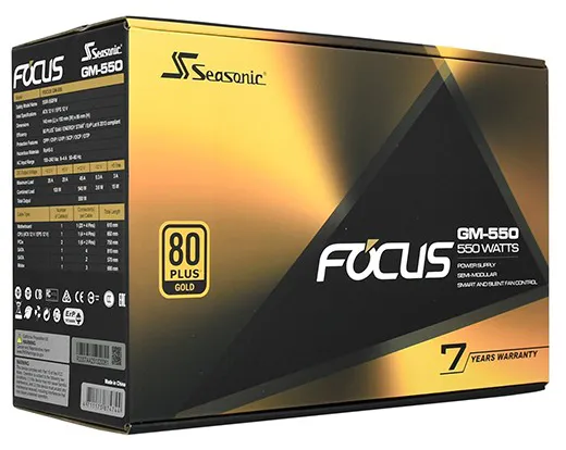 Блок питания 550W Seasonic Focus GM-550 SSR-550FM