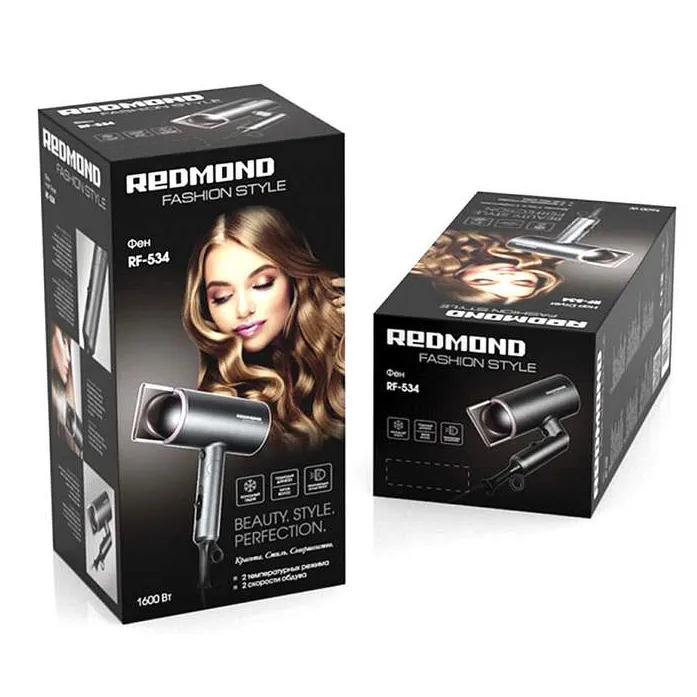 Фен REDMOND RF-534 Серый/розовый