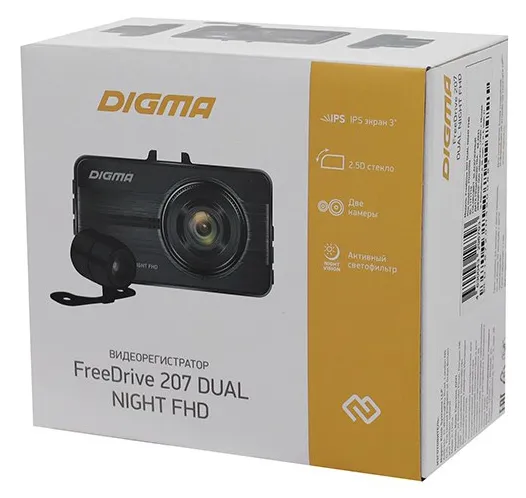 Видеорегистратор Digma FreeDrive 207 Dual Night black