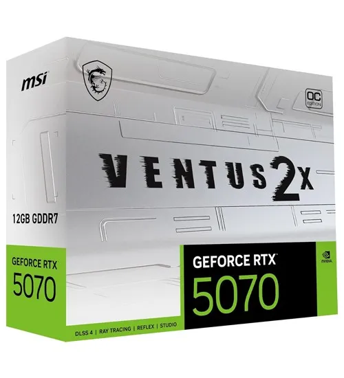 Видеокарта 12 GB MSI RTX 5070 VENTUS 2X OC WHITE