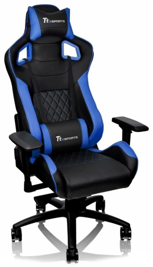 Игровое компьютерное кресло Thermaltake GTF 100 Black & Blue (GC-GTF-BLMFDL-01)