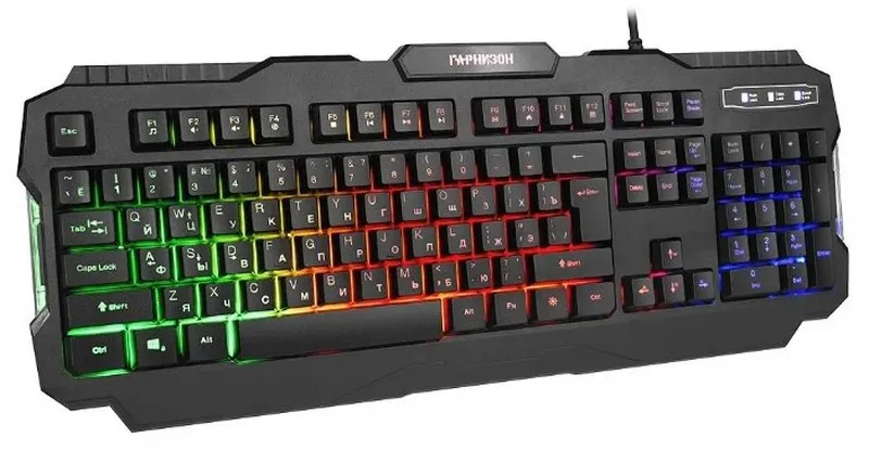 Клавиатура Гарнизон GK-330G black rus/lat