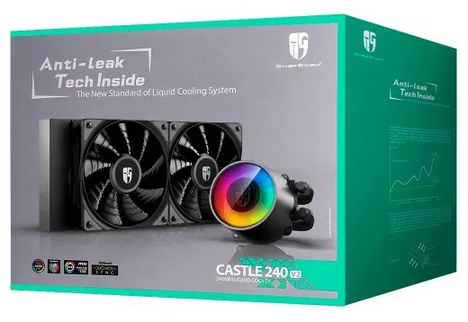 Водяное охлаждение Deepcool CASTLE 240 RGB V2 DP-GS-H12AR-CSL240V2 Чёрный