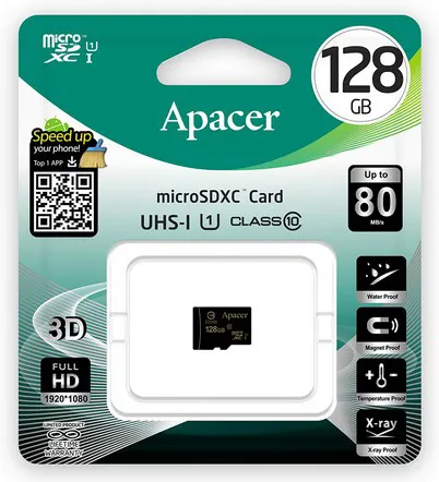 Карта памяти Apacer 128GB AP128GMCSX10U1-R