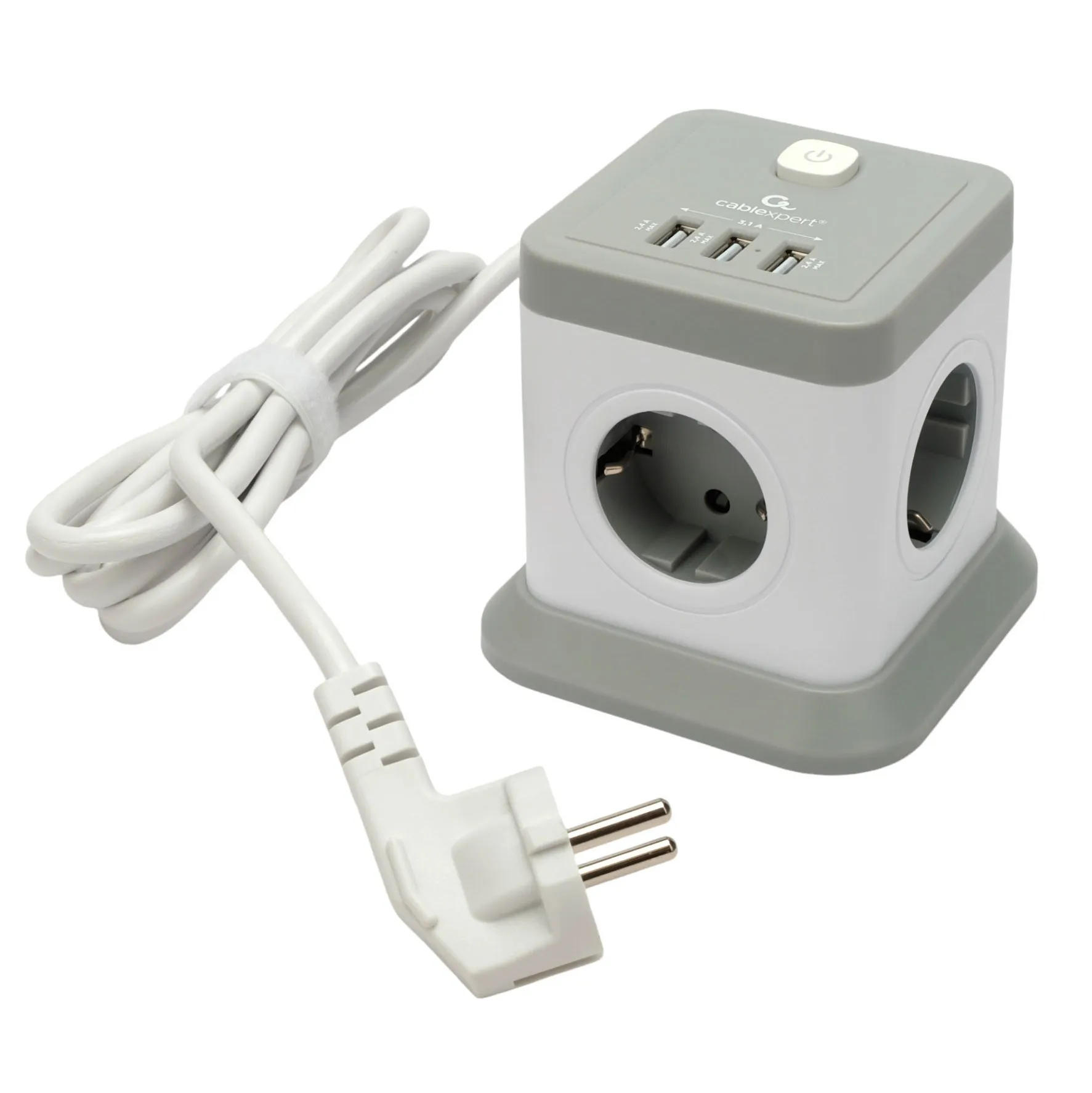 Сетевой фильтр Cablexpert Tower TWR-4-U3-W-3