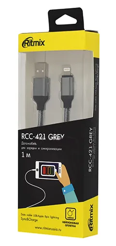 Кабель Apple Ritmix RCC-421 Grey