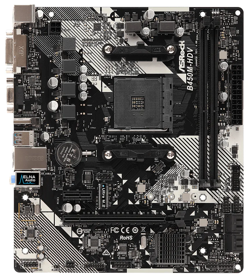 Материнская плата ASRock B450M-HDV R4.0