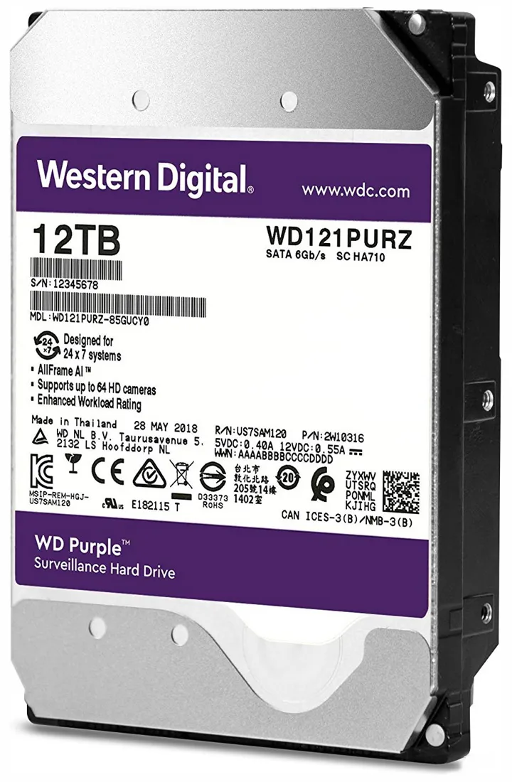 Жесткий диск 12TB WD Purple WD121PURZ