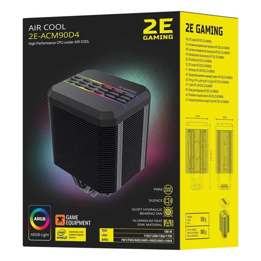 Кулер для процессора 2E GAMING AIR COOL (ACM90D4)