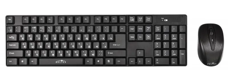 Клавиатура + мышь беспроводные Oklick 210M черный