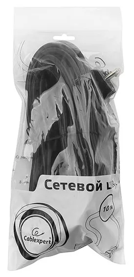 Кабель питания, Cablexpert PC-186-1-10M, 10м, Черный