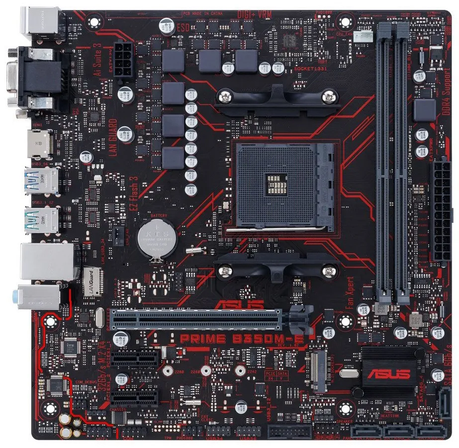 Материнская плата Asus PRIME B350M-E
