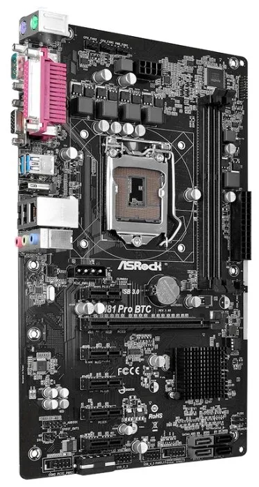 Материнская плата ASRock H81 PRO BTC R2.0